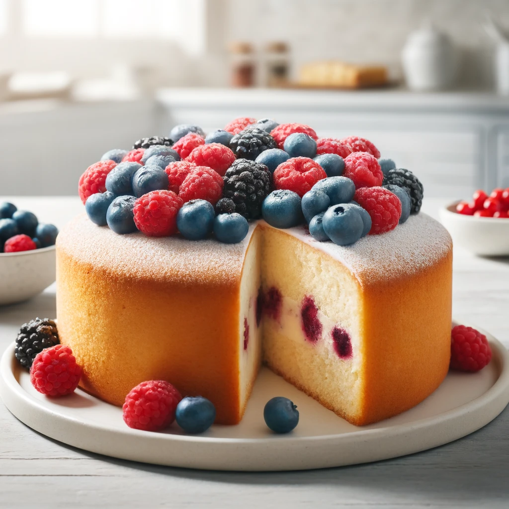 Simple Gluten-Free Fruit Sponge Cake